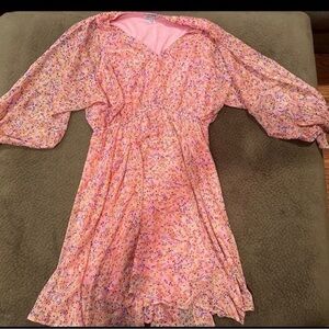 Women’s Pink Floral Print Dress